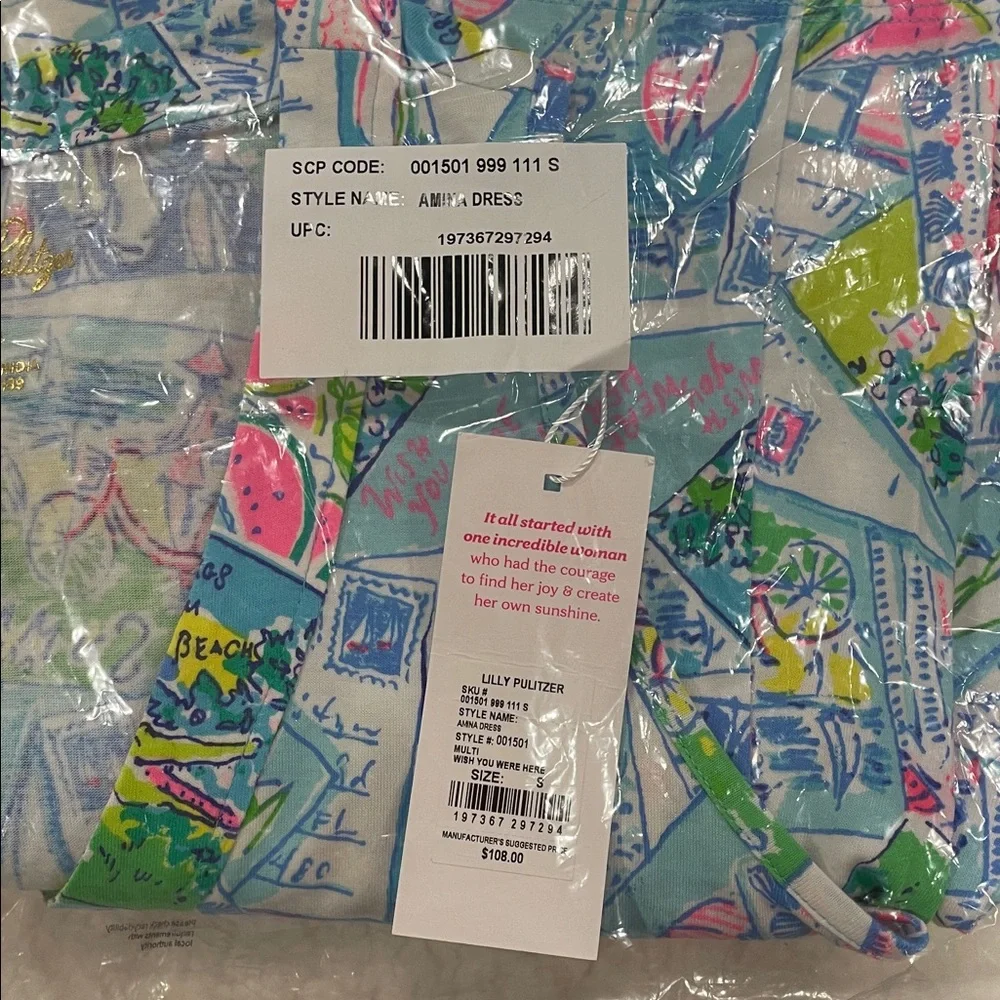 Lilly Pulitzer Amina swing dress “Wish You Were Here” - Picture 6 of 9